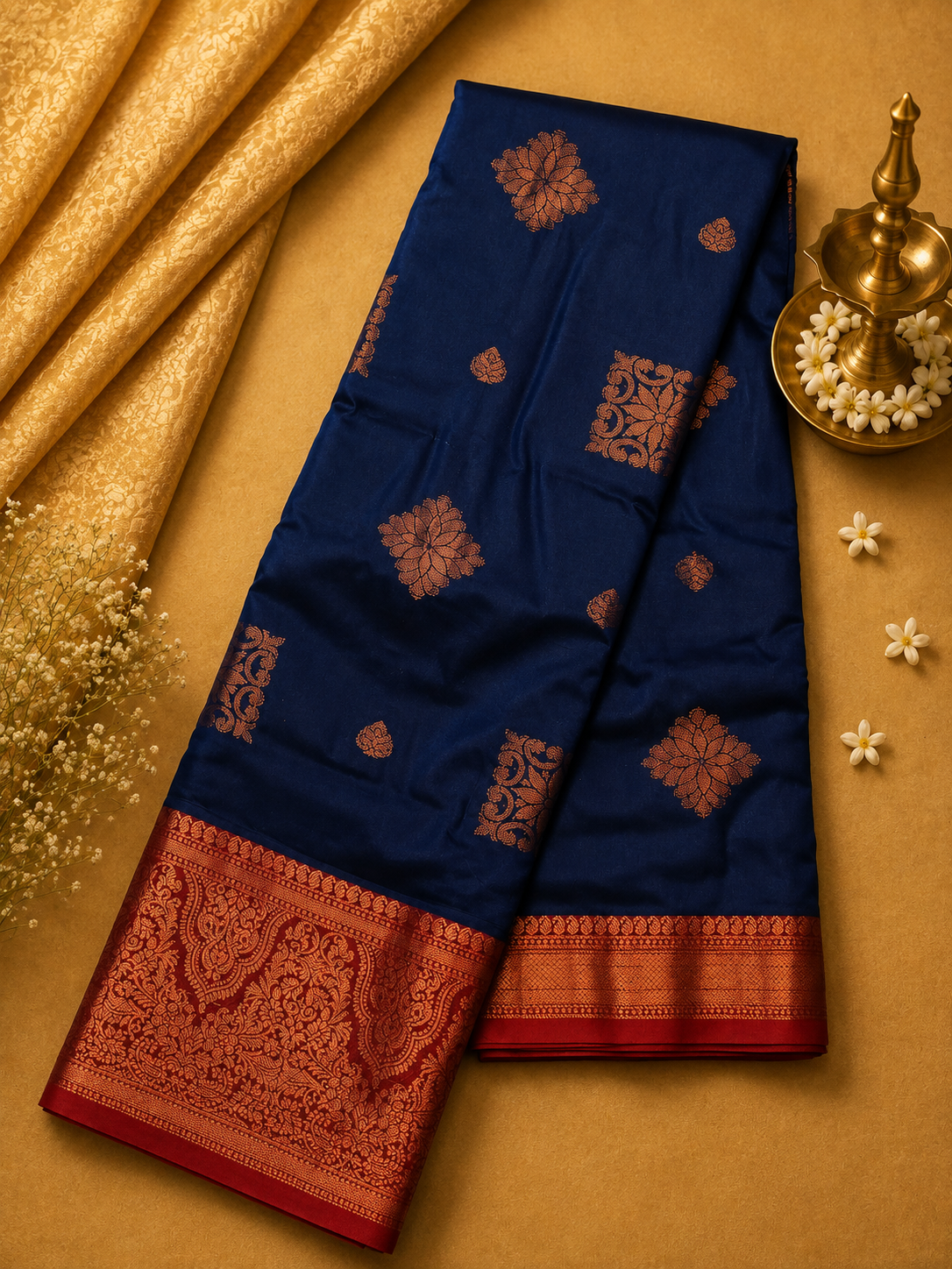 Turquoise Blue Soft Pattu Silk Saree with Rich Zari Border & Blouse