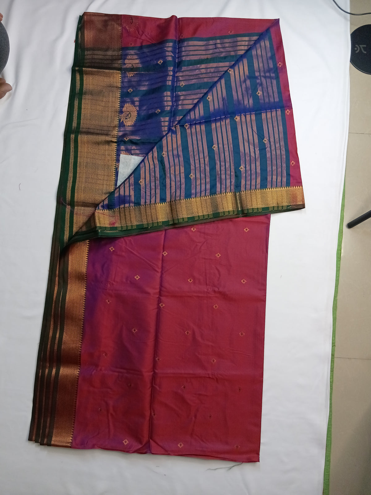 Rusty Brown Manika Semi Silk Saree