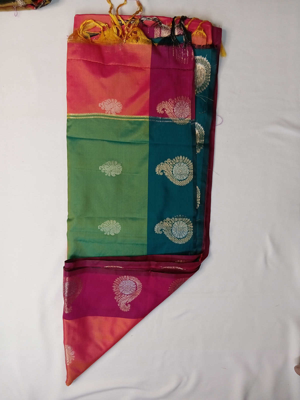Coral Pink Shakil Purva Silk Saree