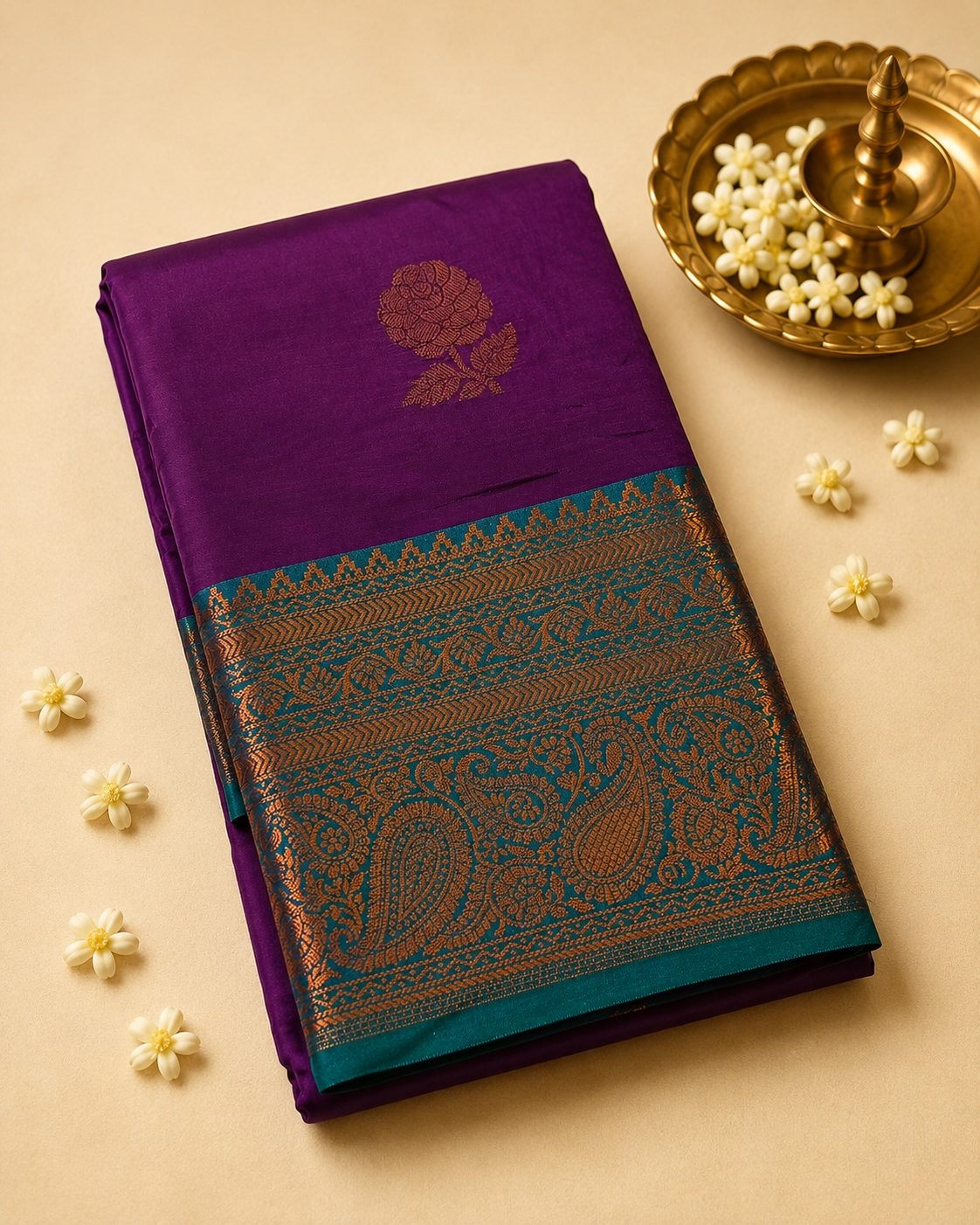 Royal Purple Soft Pattu Silk Saree with Blouse