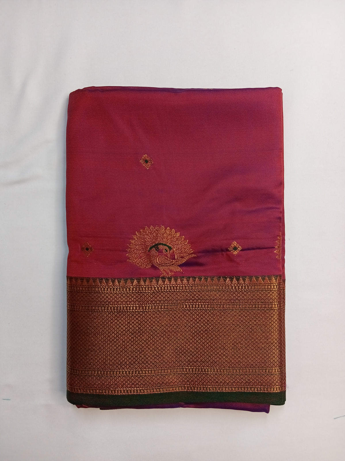 Rusty Brown Manika Semi Silk Saree