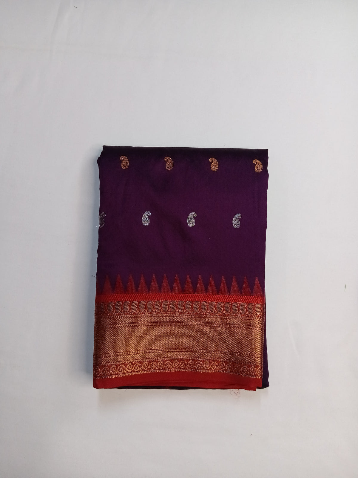 Deep Purple Dhansahree Paithani Silk Saree