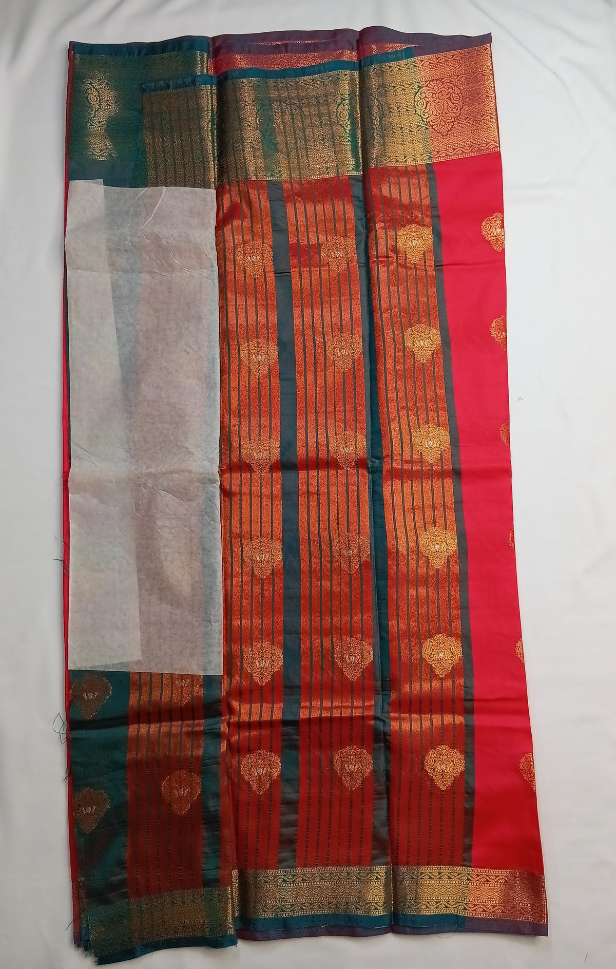 Rani Pink Kashmiri Silk Saree with Rich Border