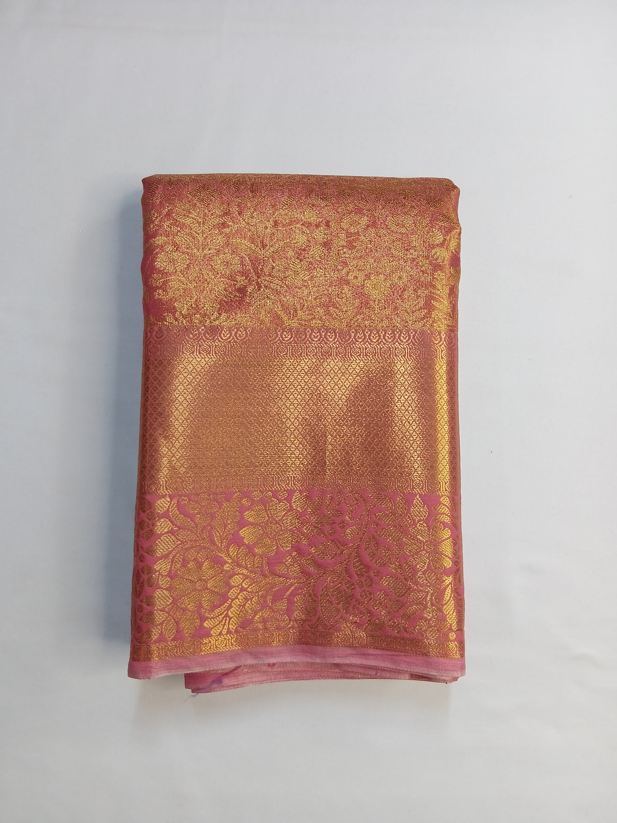 Dusty Rose Narayani Tissue Silk Saree