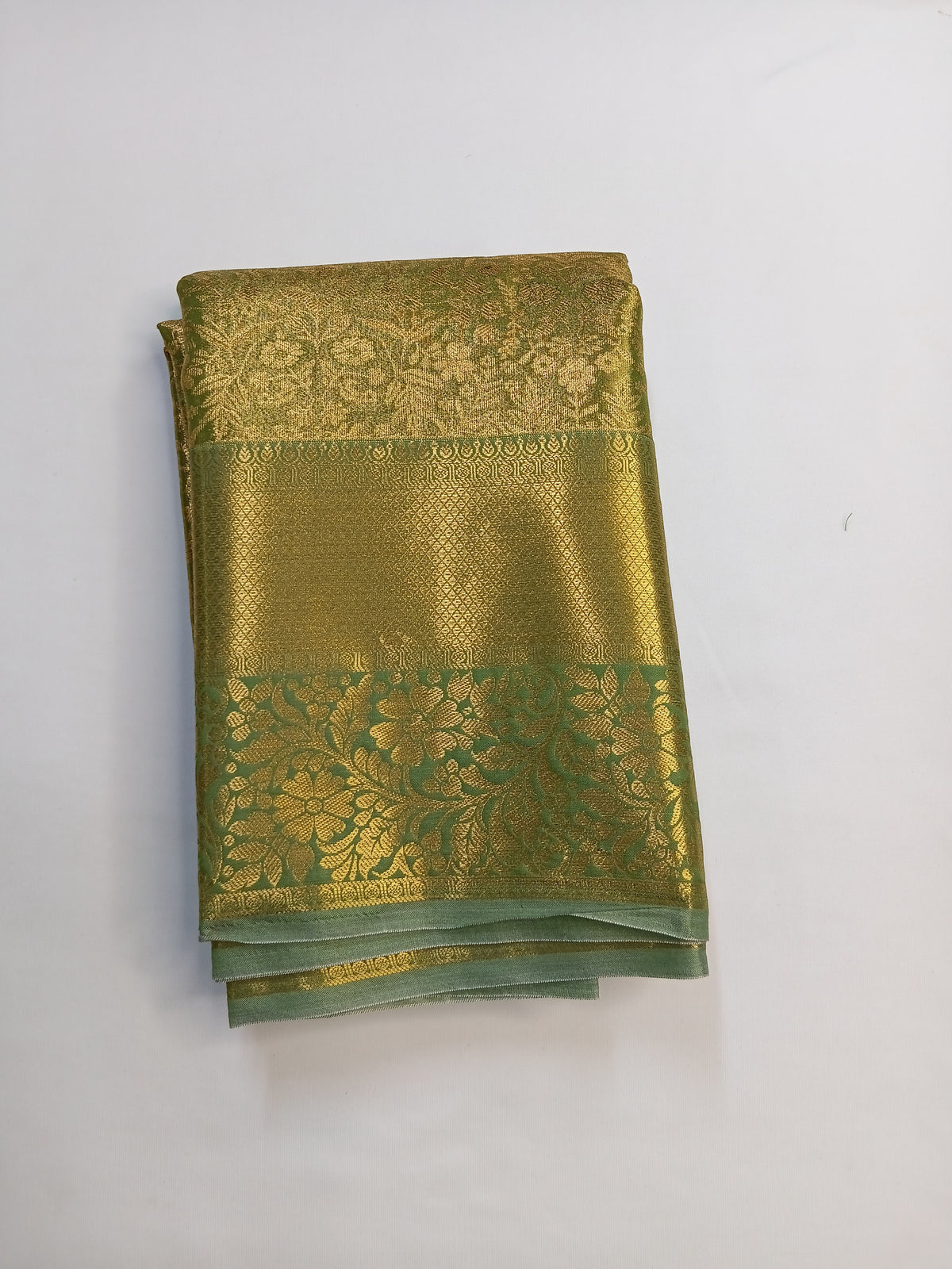 Olive Green Narayani Tissue Silk Saree