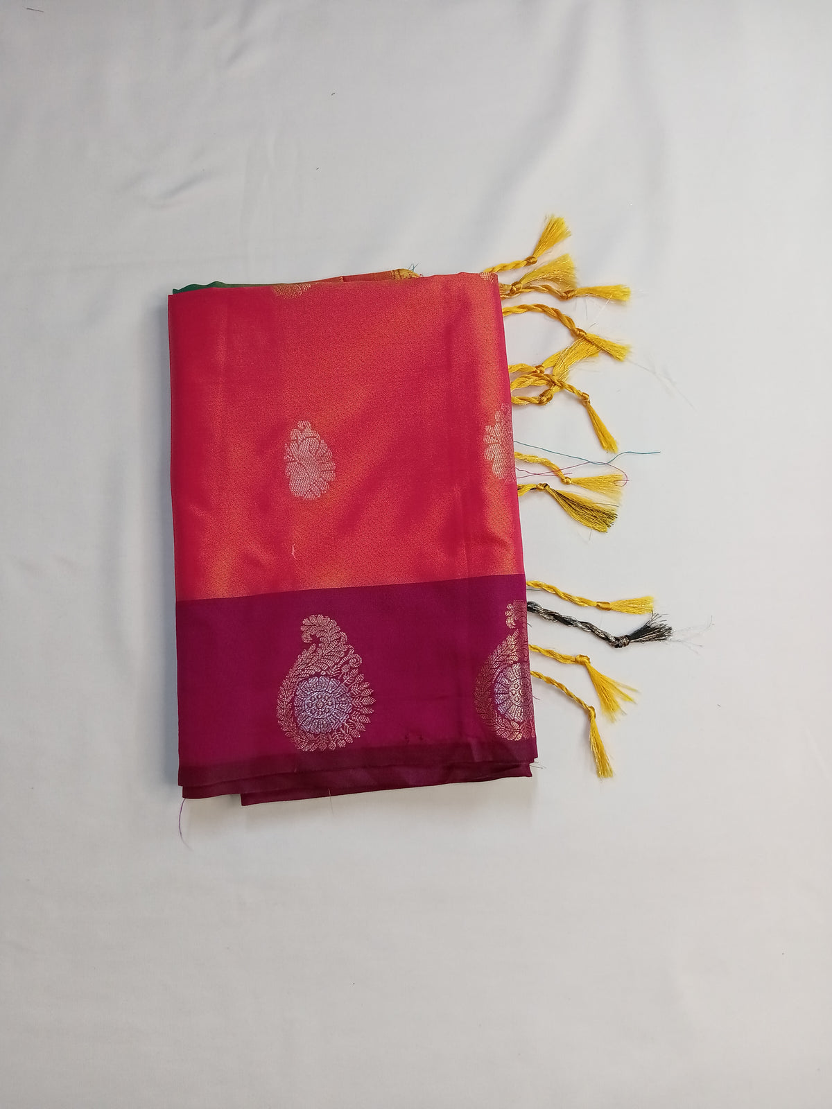 Coral Pink Shakil Purva Silk Saree