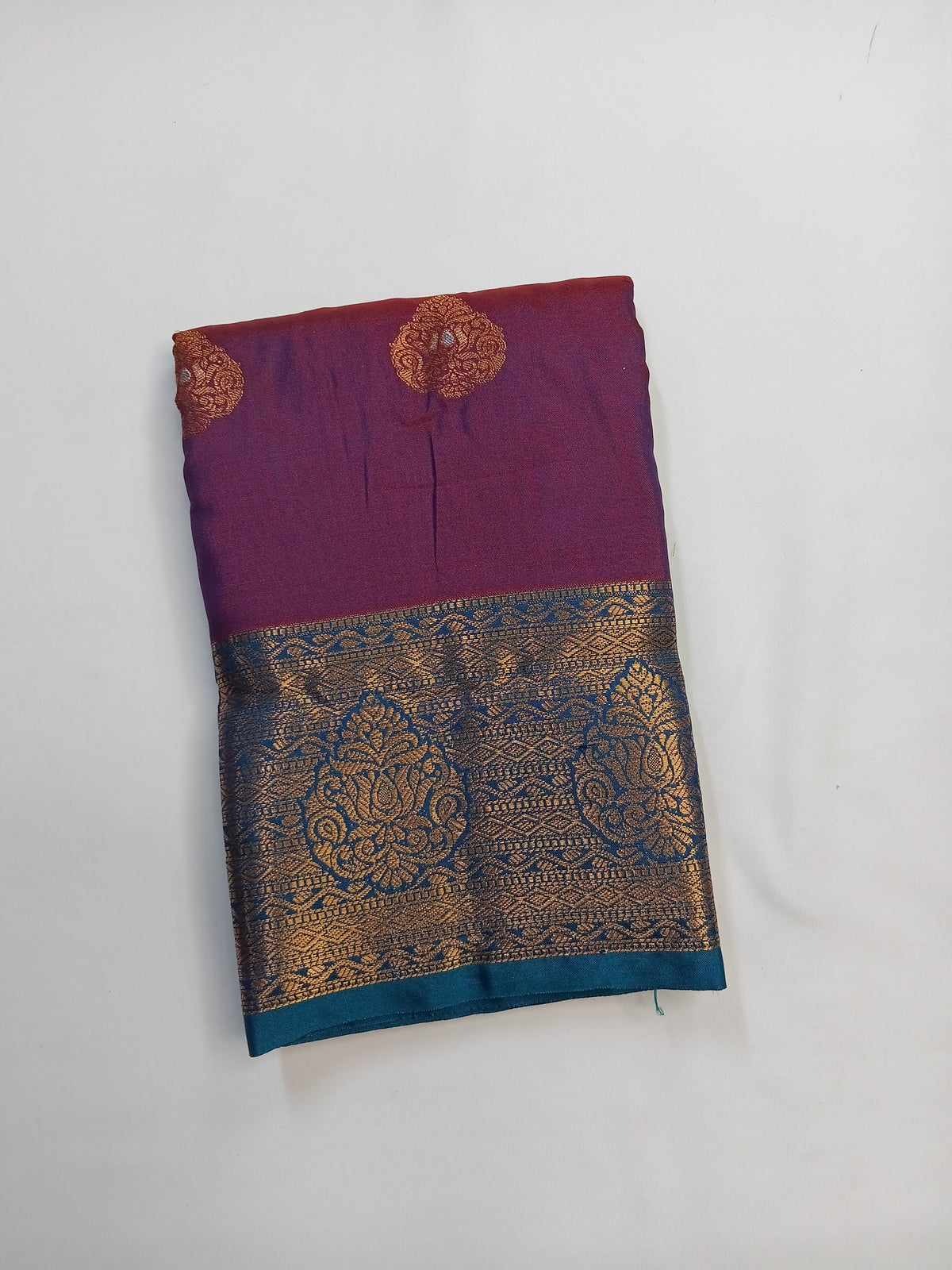Wine Kashmiri Silk Saree