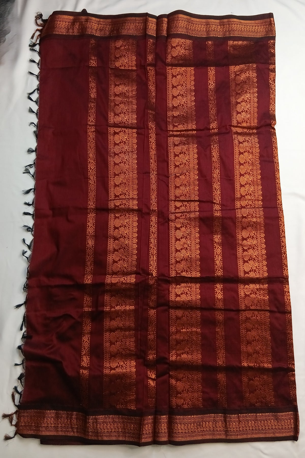 Lavender Gadwal Saree with Butta Design and Rich Pallu
